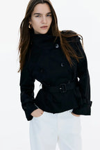 Loovay Amorélie Korte Trenchcoat met Ceintuur