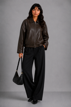 Loovay Varelle Bomberjas met Leren Look