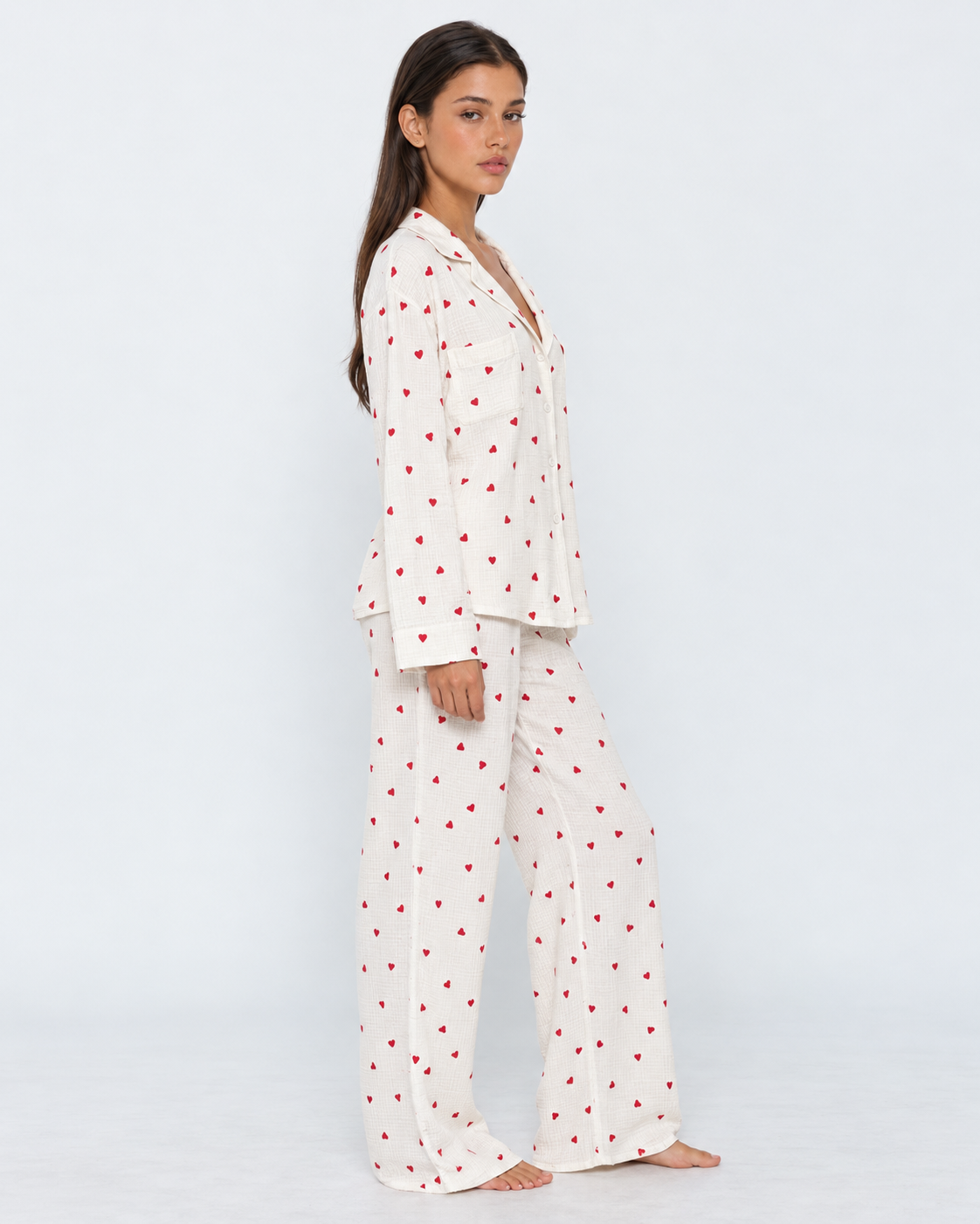 Loovay Amourine Pyjamaset met Blouse en Lange Broek