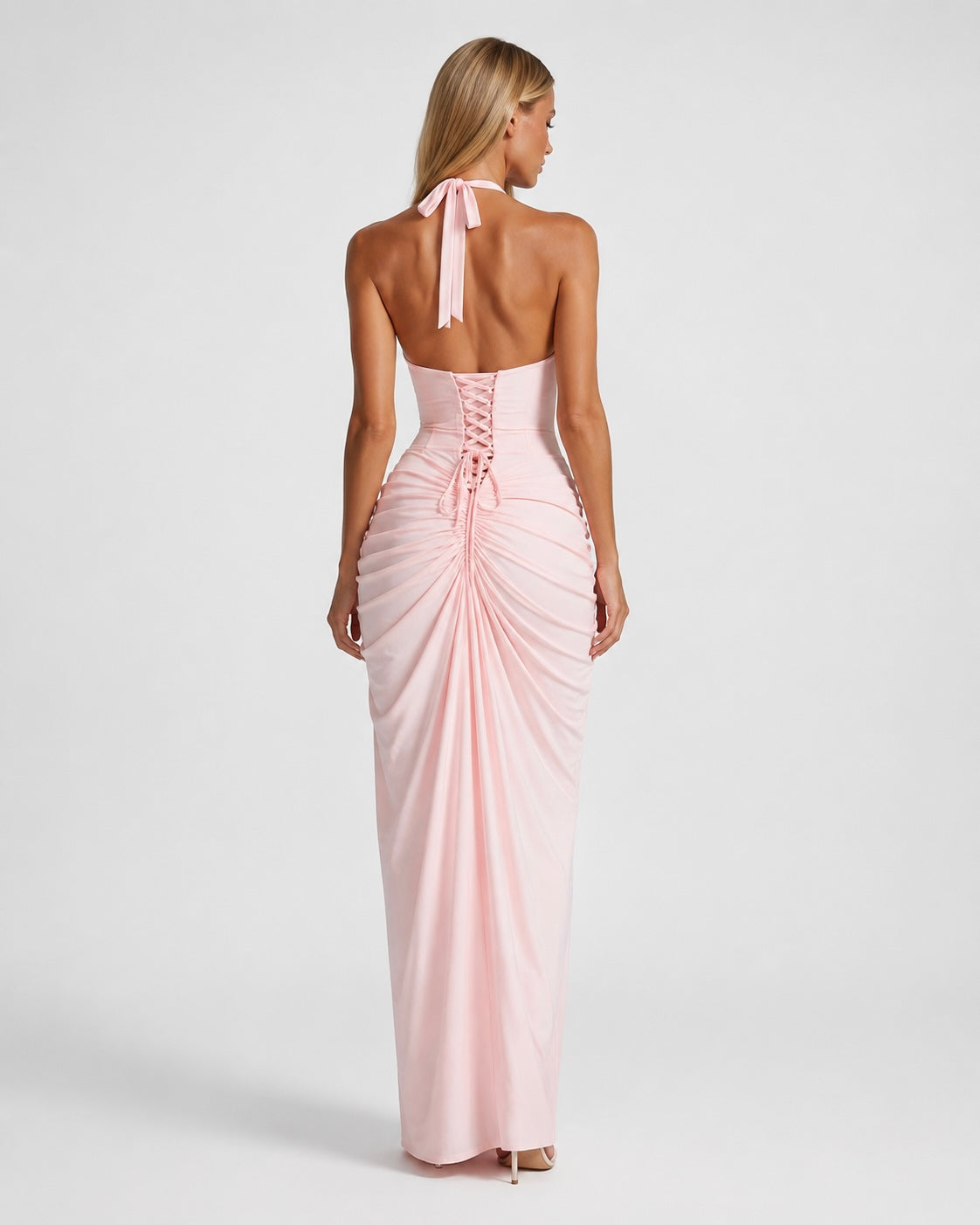 Loovay Solivelle Halter Maxi Jurk met Split