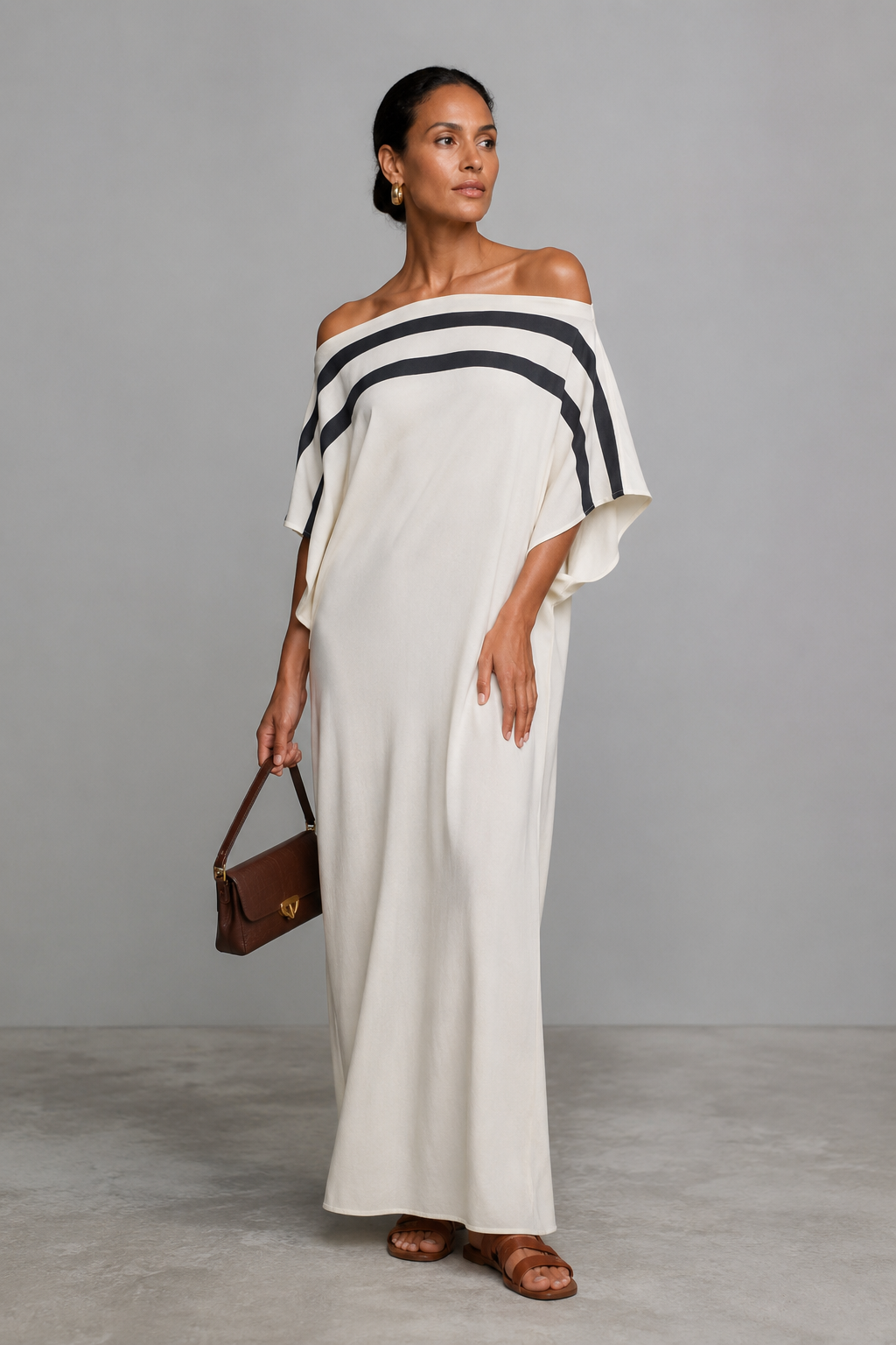 Loovay Juvelle Jurk, Off Shoulder Maxi