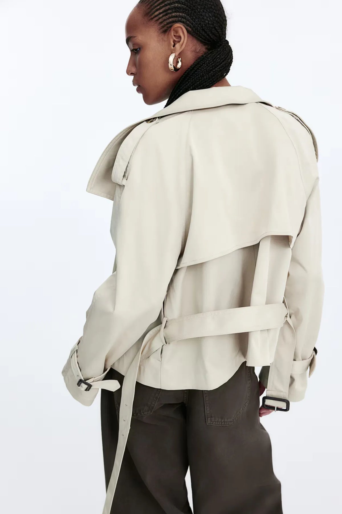 Loovay Amorélie Korte Trenchcoat met Ceintuur