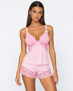 Loovay Secrette Pyjamaset met Bloemenkant
