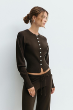 Loovay Maillevie Gebreide Loungeset met Wijde Broek