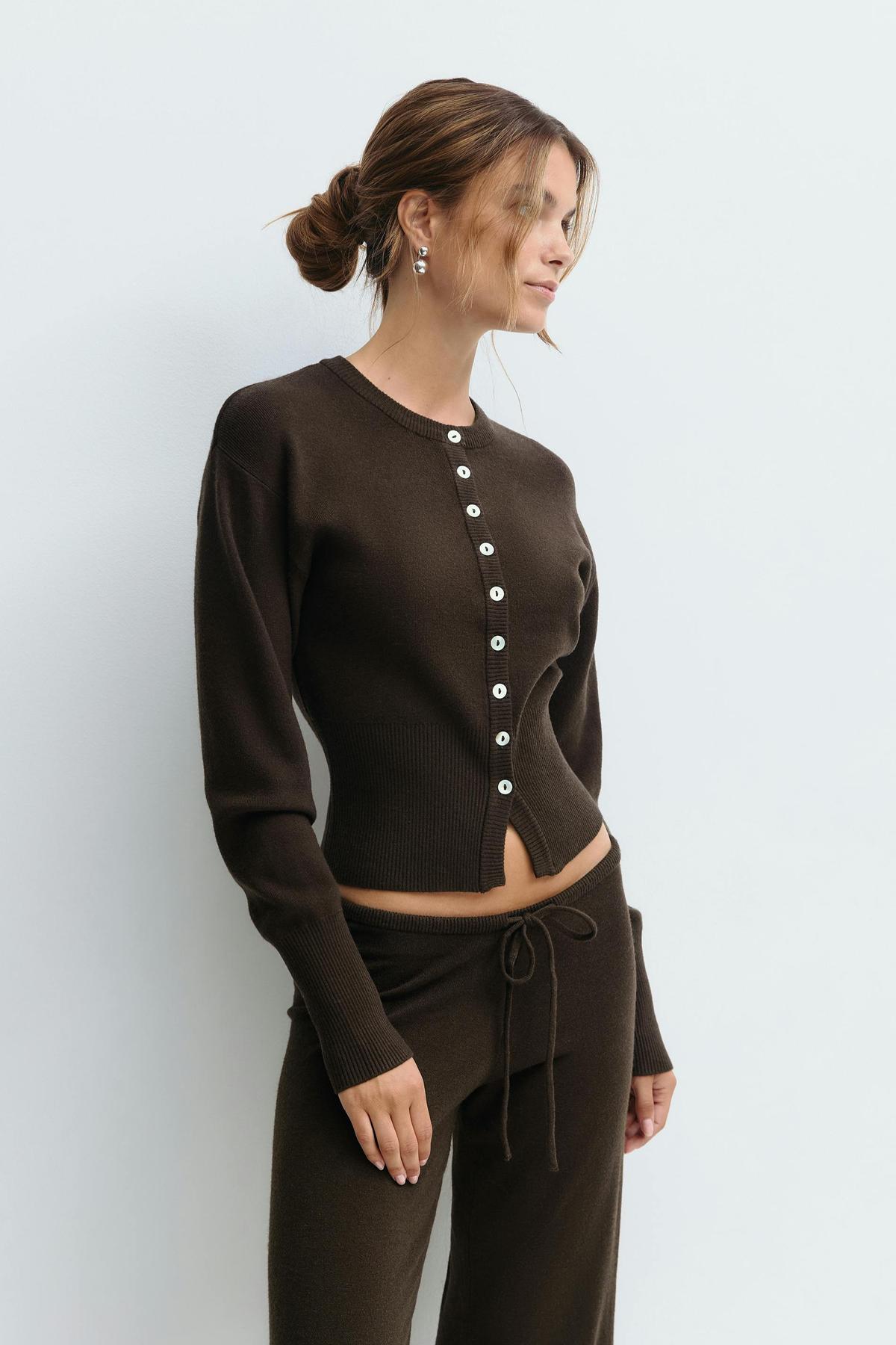Loovay Maillevie Gebreide Loungeset met Wijde Broek