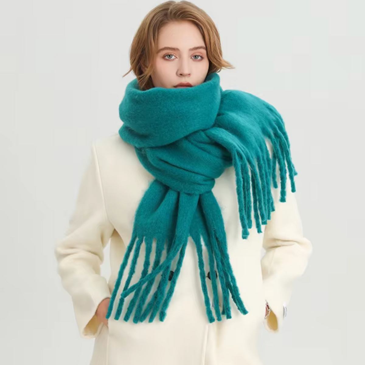Loovay Yvette Wintersjaal met Lange Franjes