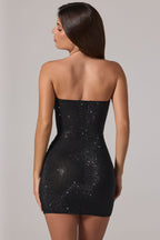 Loovay Zarielle Jurk, Bandeau Mini met Strassdetails