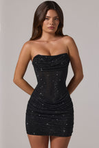 Loovay Zarielle Jurk, Bandeau Mini met Strassdetails