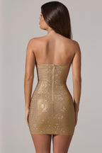 Loovay Zirelle Mini Jurk met Hotfix Details