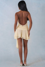 Loovay Floréline Jurk, Halter Mini met Bloemdetail
