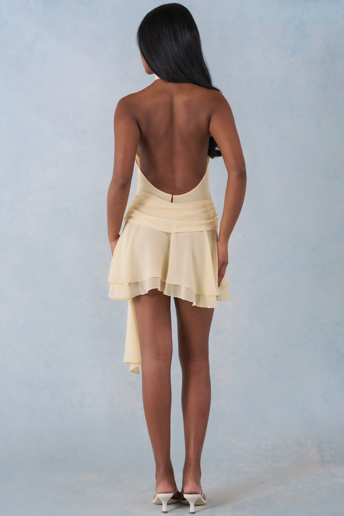 Loovay Floréline Jurk, Halter Mini met Bloemdetail