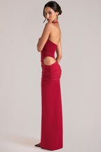 Loovay Célienne Jurk, Halter Maxi met Uitsnijding