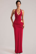 Loovay Célienne Jurk, Halter Maxi met Uitsnijding