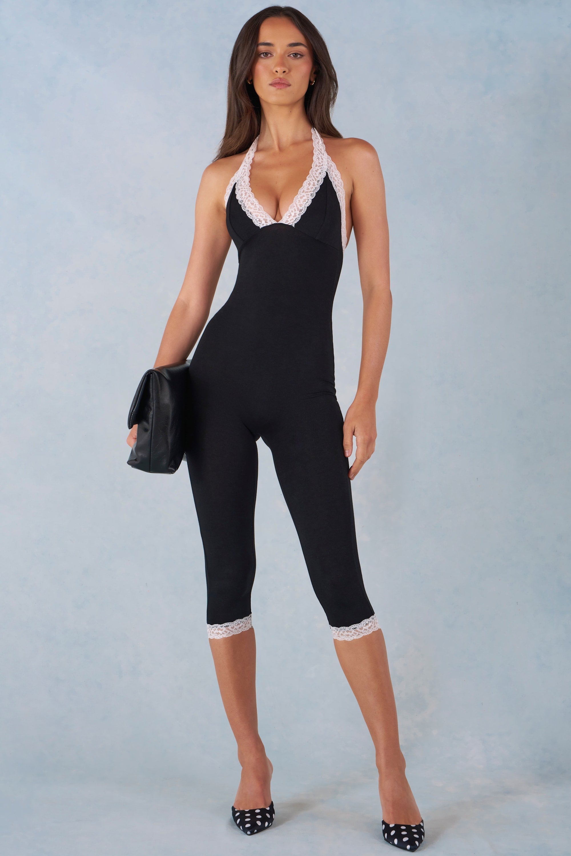 Loovay Cassia, Capri Jumpsuit met Kant