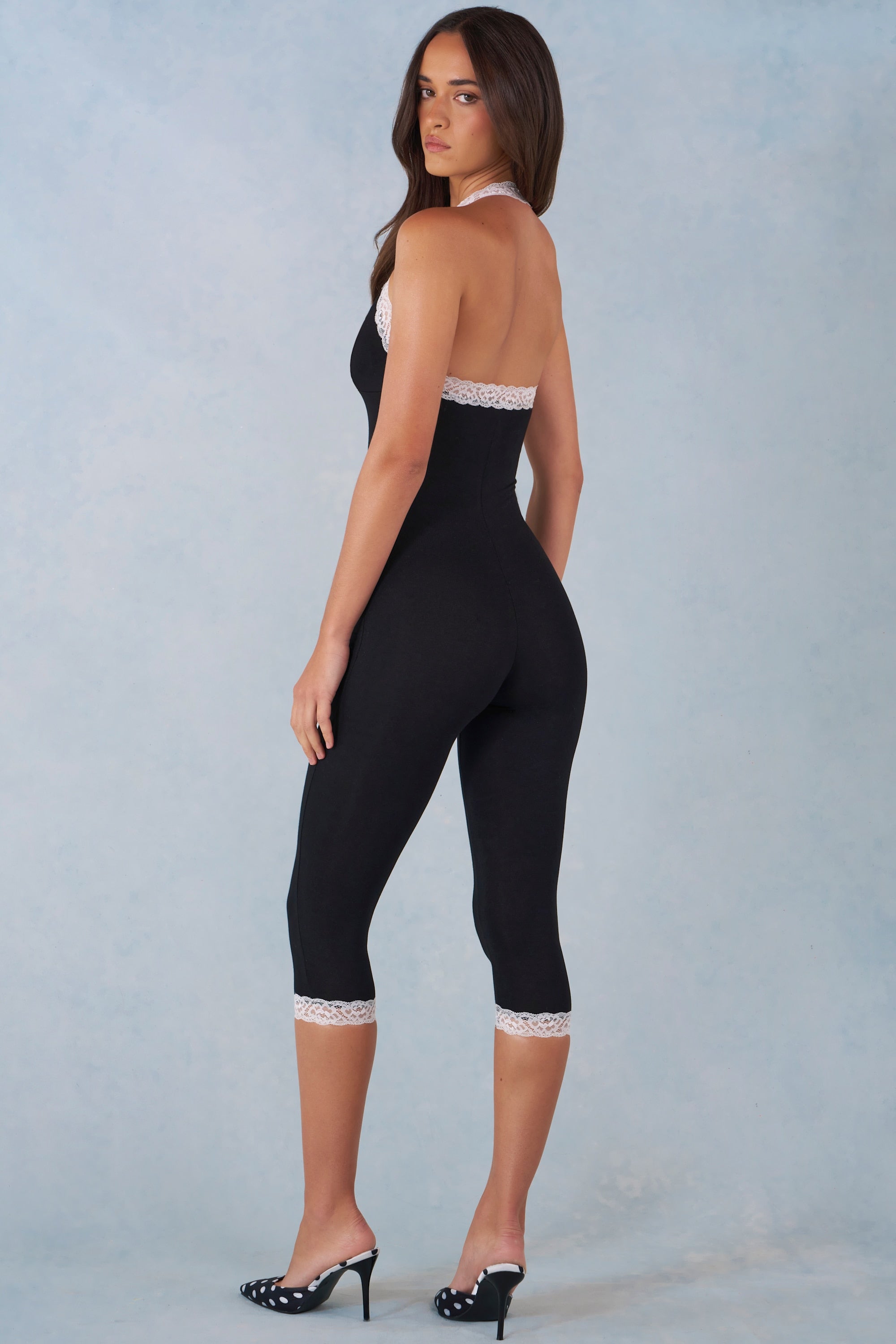 Loovay Cassia, Capri Jumpsuit met Kant