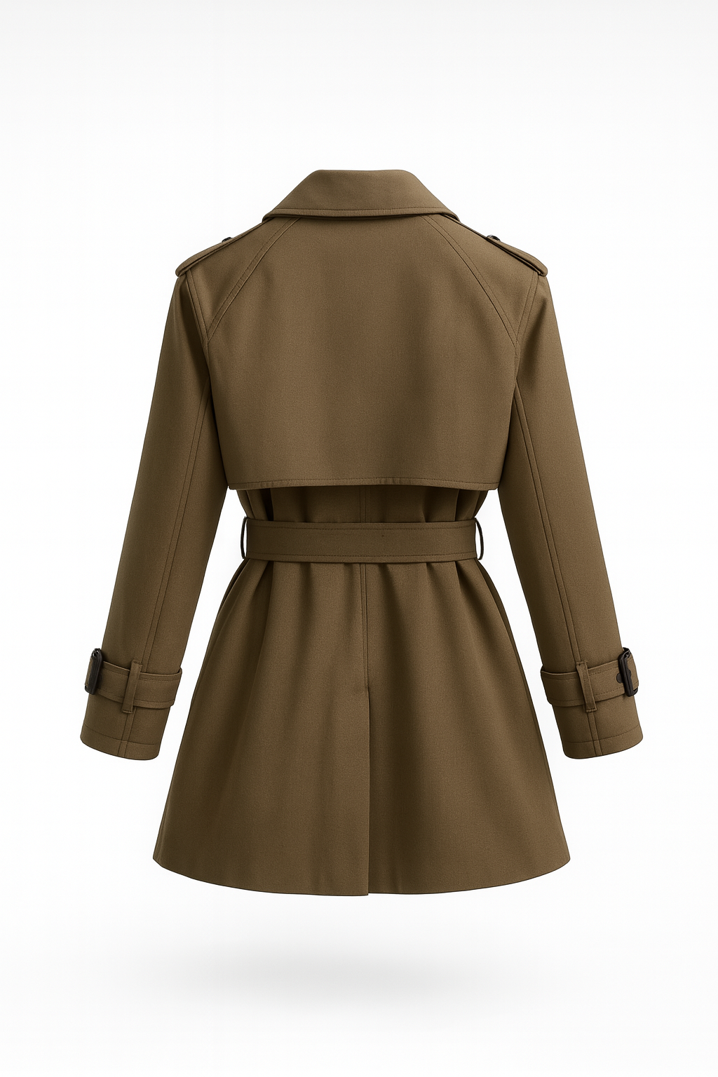 Loovay Solenne Korte Trenchcoat met Ceintuur