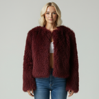 Faux Fur Jas met Zachte Voering en Elegante Pasvorm