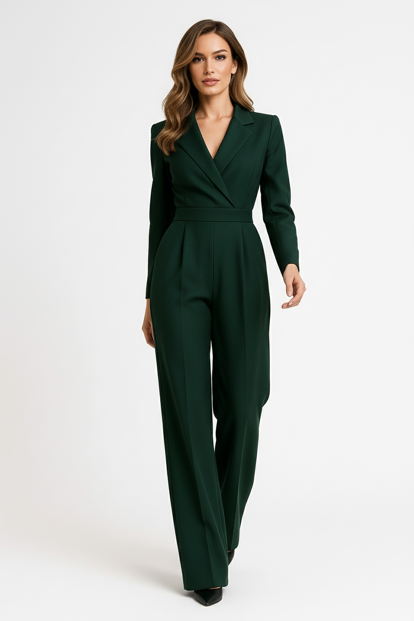 Lunéra – Dames jumpsuit met diepe V-hals en elegante pasvorm