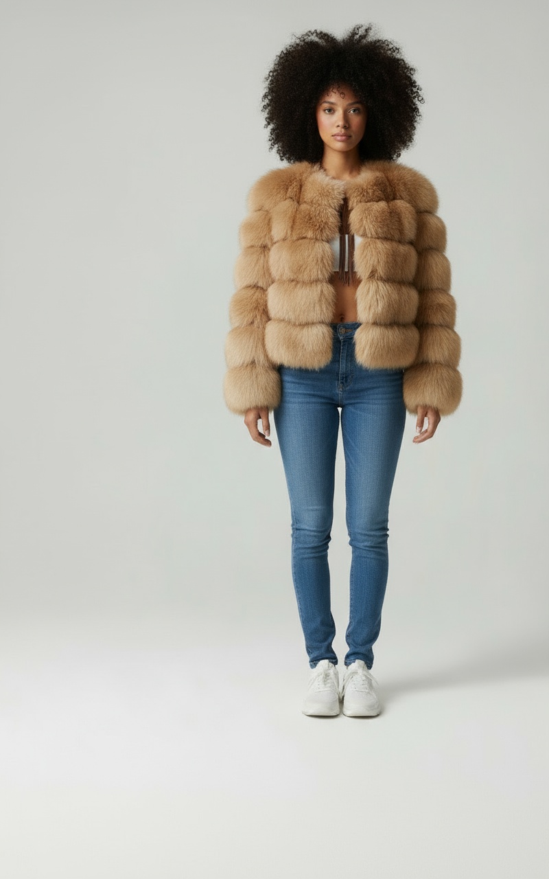 Aurélia – Lange dames winterjas met faux fur