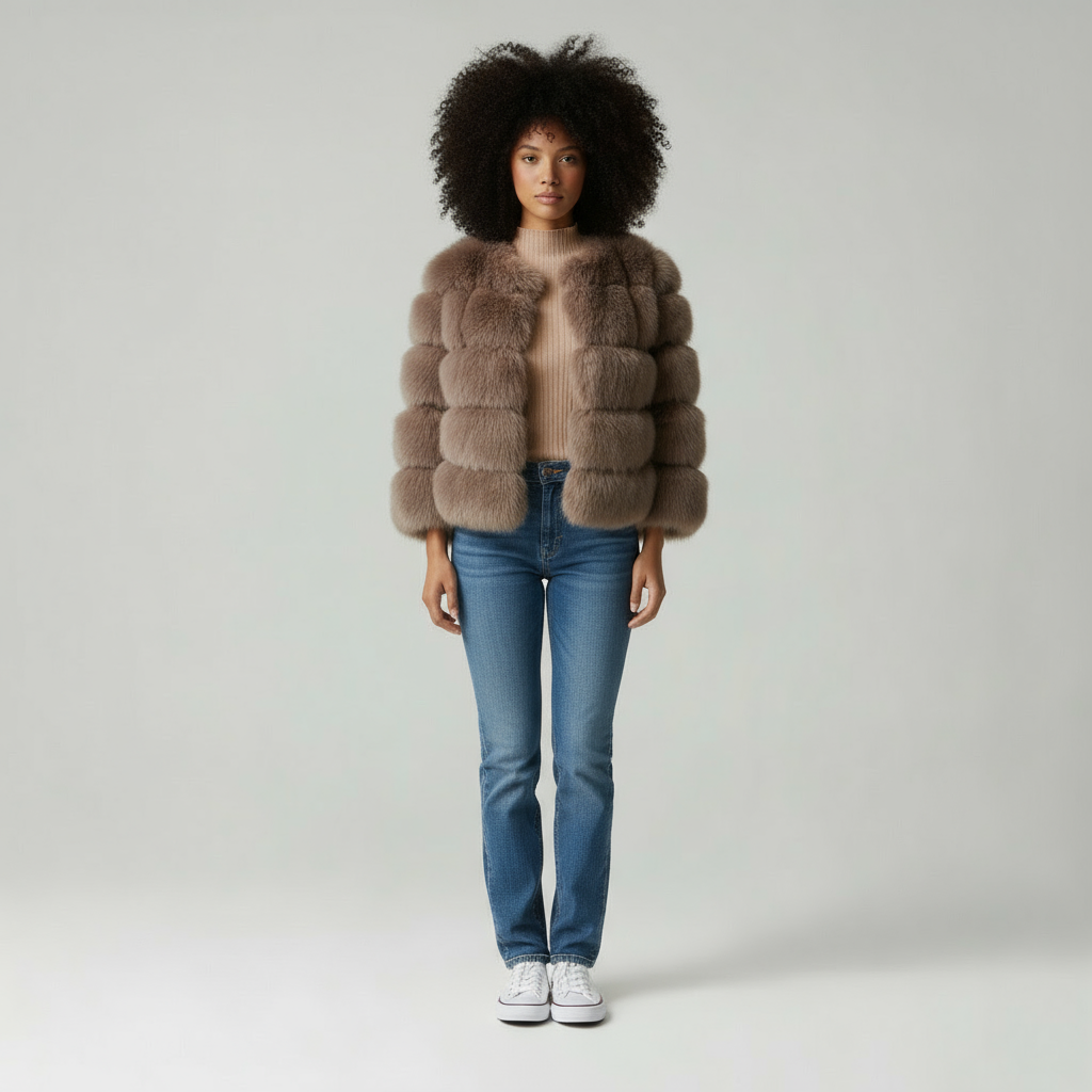 Aurélia – Lange dames winterjas met faux fur