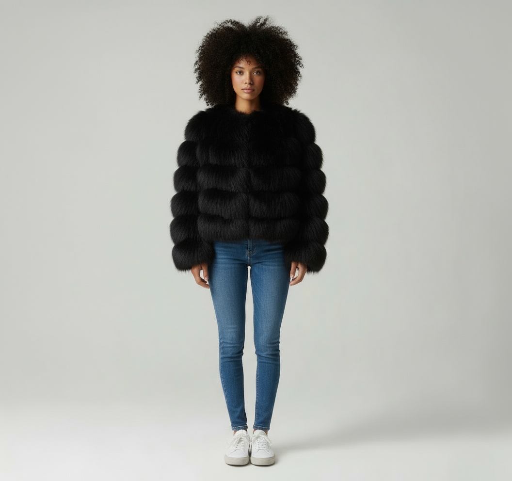 Aurélia – Lange dames winterjas met faux fur