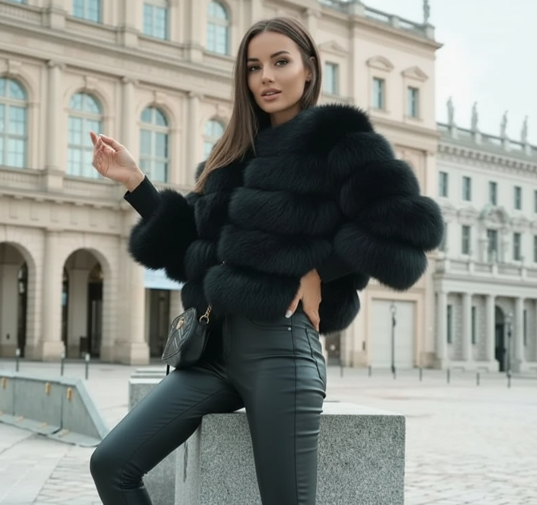 Aurélia – Lange dames winterjas met faux fur