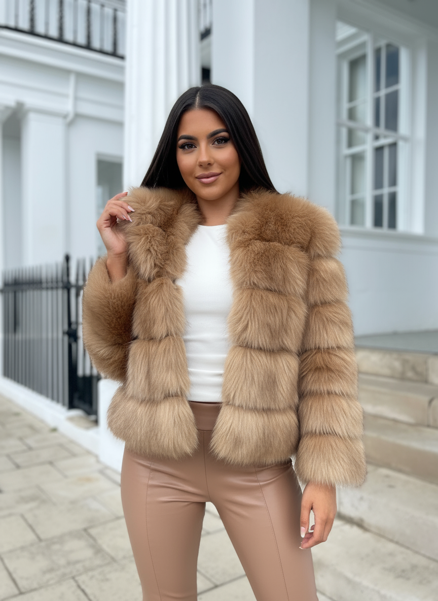 Aurélia – Lange dames winterjas met faux fur