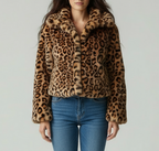 Luxe Luipaardprint Faux Fur Jas – Zachte & Elegante Winterstijl