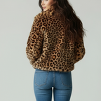 Luxe Luipaardprint Faux Fur Jas – Zachte & Elegante Winterstijl