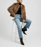 Luipaardprint Faux Fur Jas – Zachte & Stijlvolle Winterjas