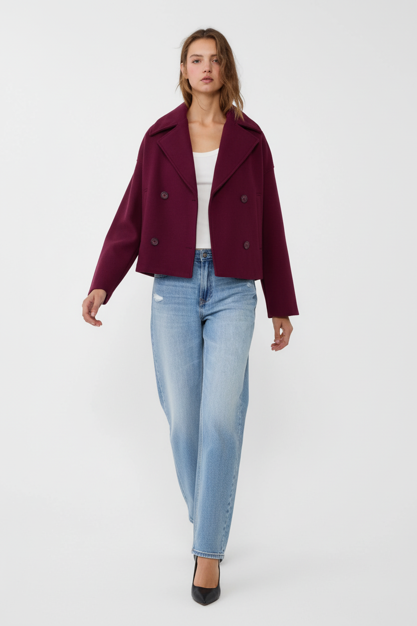 Maxime – Tijdloos cropped jasje met elegante snit
