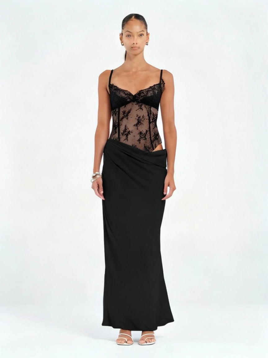 Envy | Luxe Maxi-jurk met V-hals en kanten details