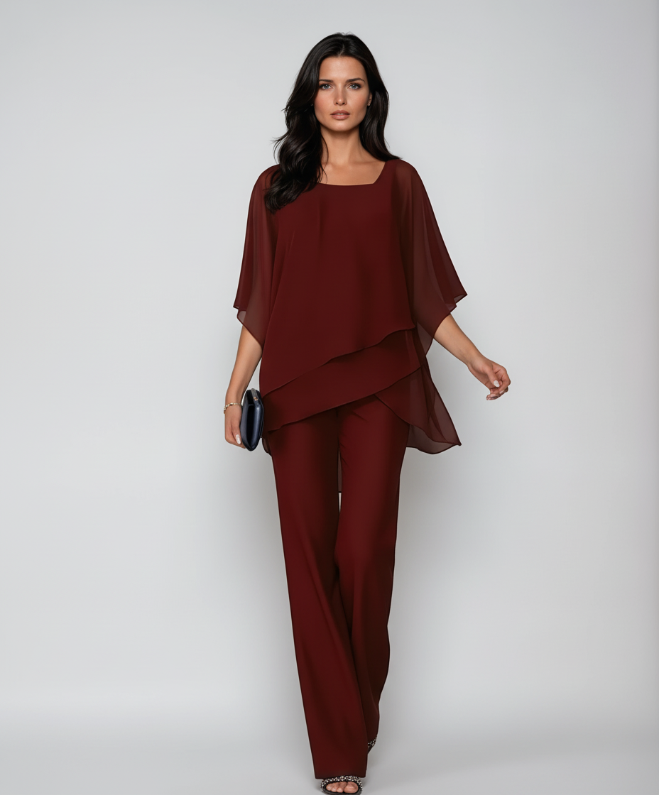 Mariella - Tweedelige gelaagde set met elegante pasvorm