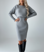 Winter jurk en trui set – comfortabele 2-delige outfit