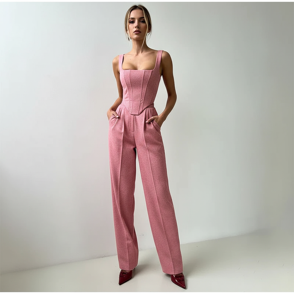 Noëlle - 3-Delige Set: Blazer, Broek & Corset Top