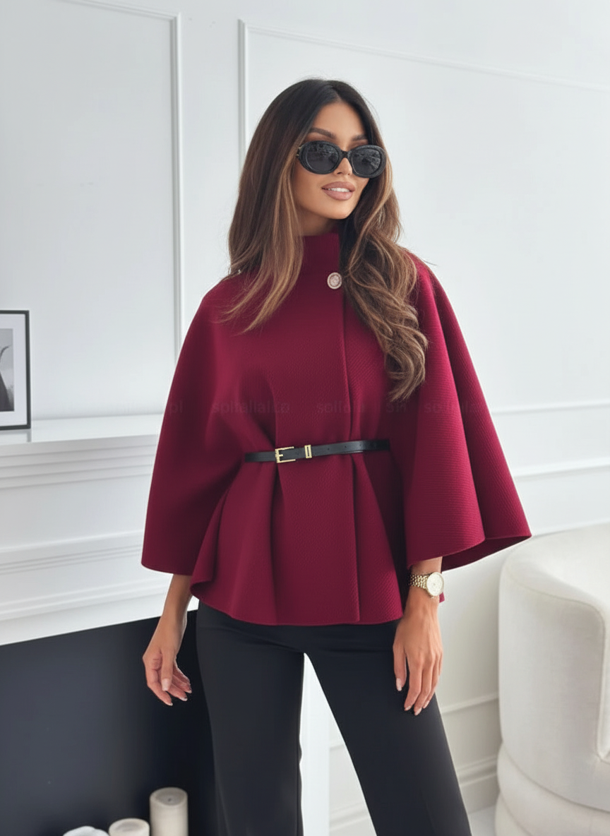 Amélise - Elegante Tweed Jas met Riem – Stijlvol Warm & Verfijnd