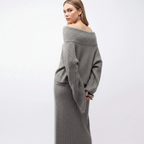 Winter Jurk & Trui Set – Zachte Gebreide Twee-Delige Outfit