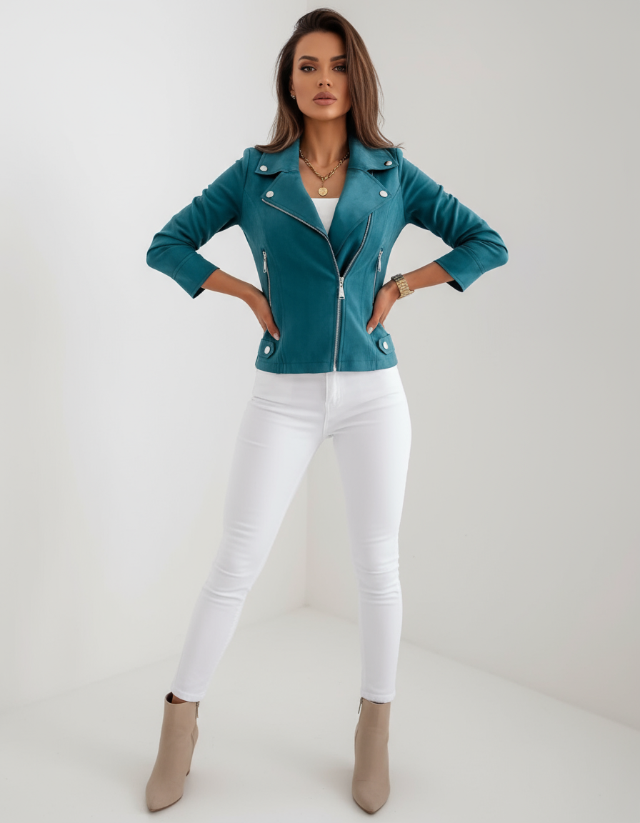 Valencia - Suède Bikerjack – Kort, Trendy & Verfijnd