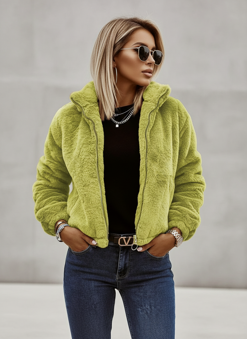 Beliana - Zachte Teddy Jas met Rits – Warm, Trendy & Tijdloos