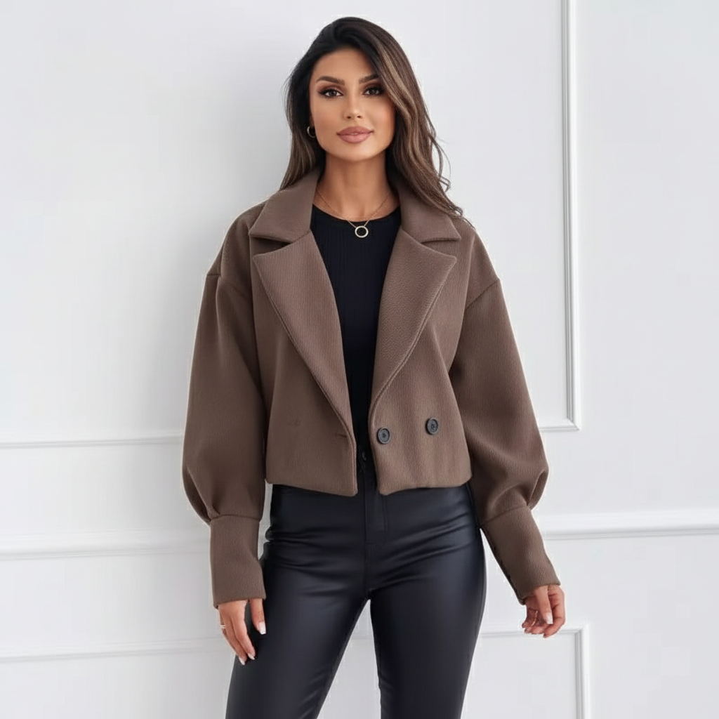 Louvre - Korte Wollen Look Jas, Tijdloos & Elegant