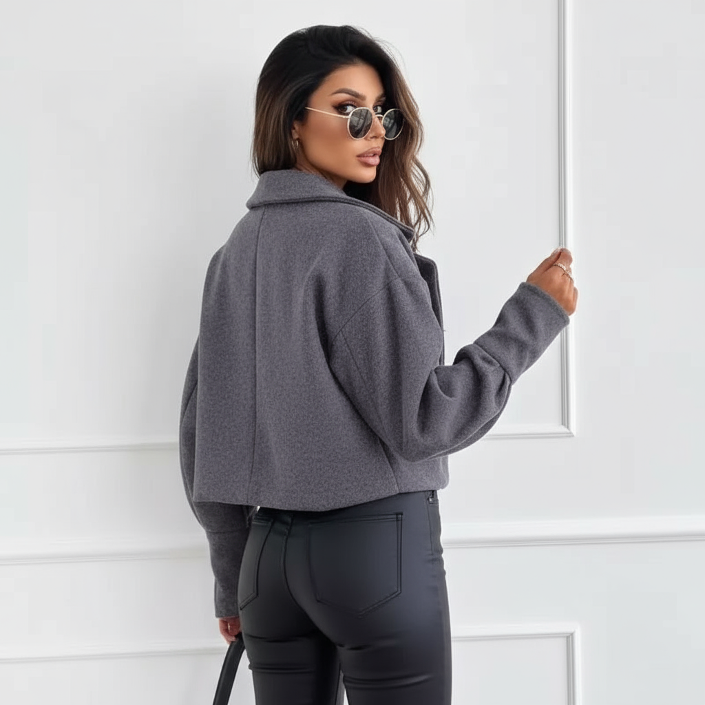 Louvre - Korte Wollen Look Jas, Tijdloos & Elegant