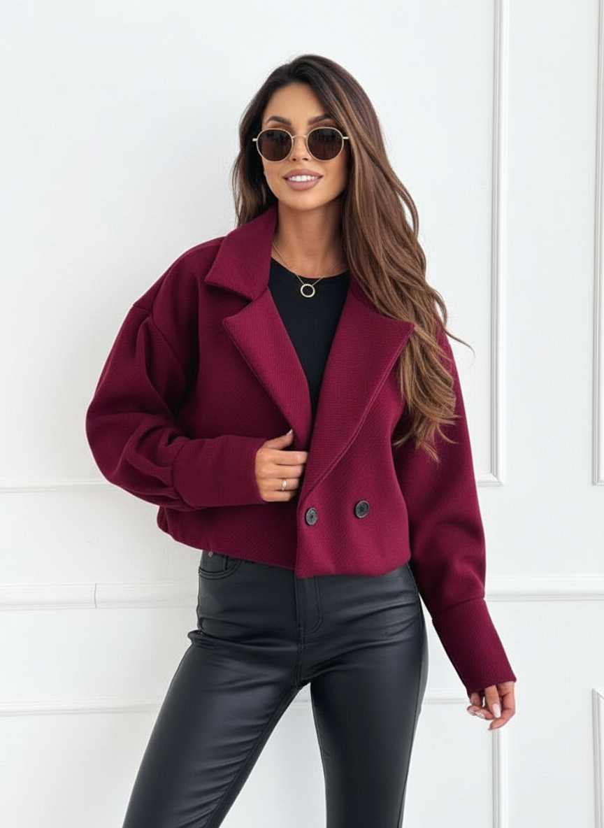 Louvre - Korte Wollen Look Jas, Tijdloos & Elegant