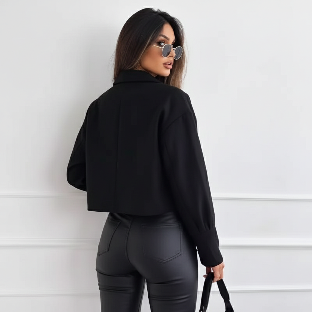 Louvre - Korte Wollen Look Jas, Tijdloos & Elegant