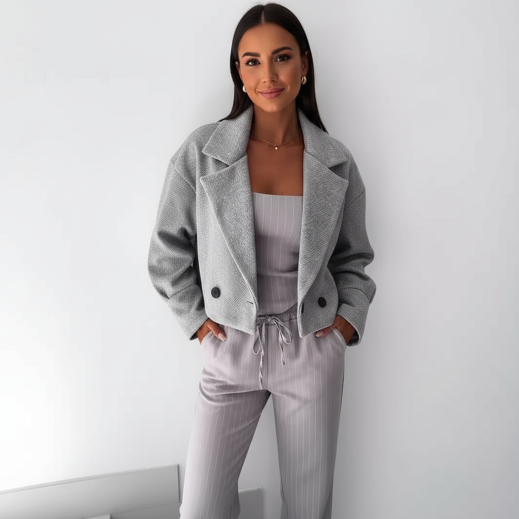 Louvre - Korte Wollen Look Jas, Tijdloos & Elegant