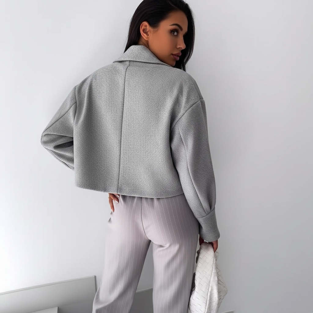 Louvre - Korte Wollen Look Jas, Tijdloos & Elegant