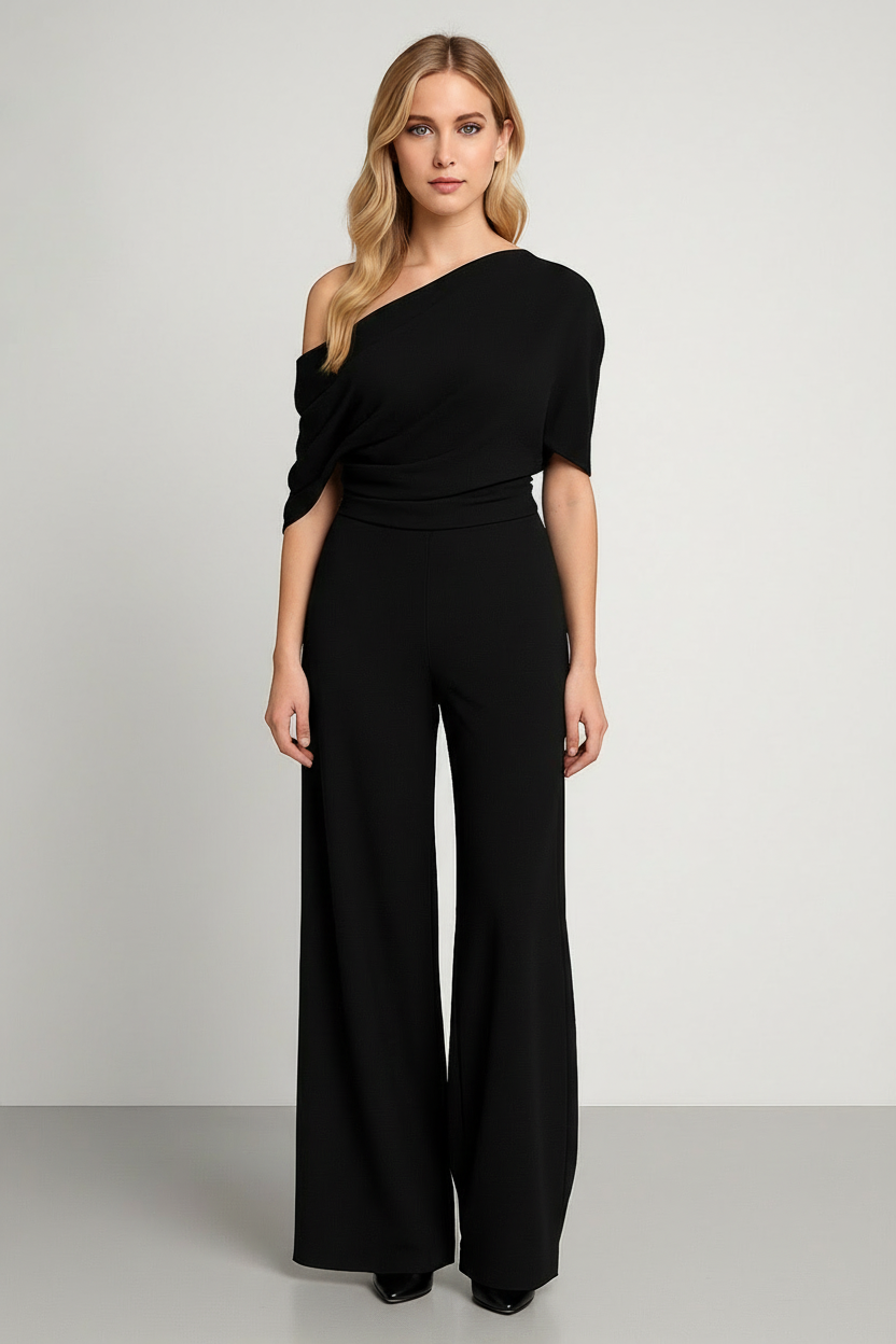 Loovay Noira Jumpsuit, Asymmetrische Halslijn