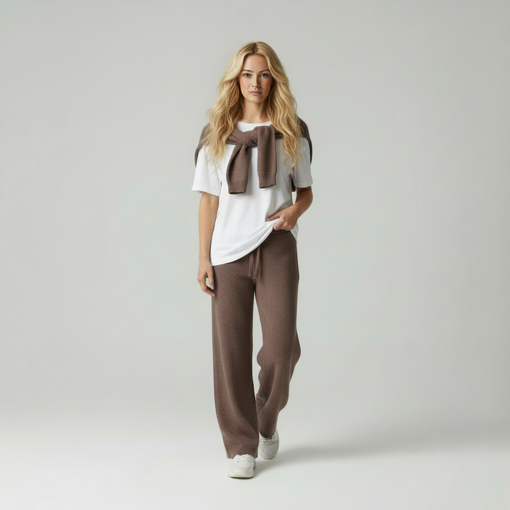 Loovay Still, Gebreide Coltrui en Broek Set