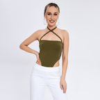 Chic Criss-Cross - Moderne Vrouwen Halter Top