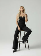 Loovay Denimora Jumpsuit, Flared Pijpen