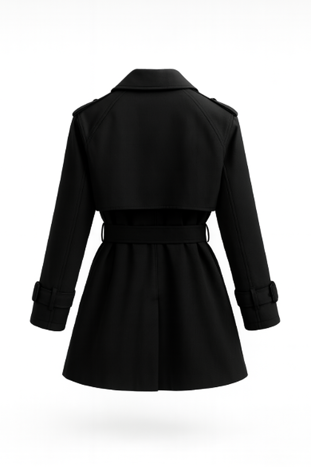 Loovay Solenne Korte Trenchcoat met Ceintuur